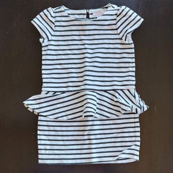 Janie and Jack Other - Janie and Jack Navy and White Striped Peplum Knit Dress